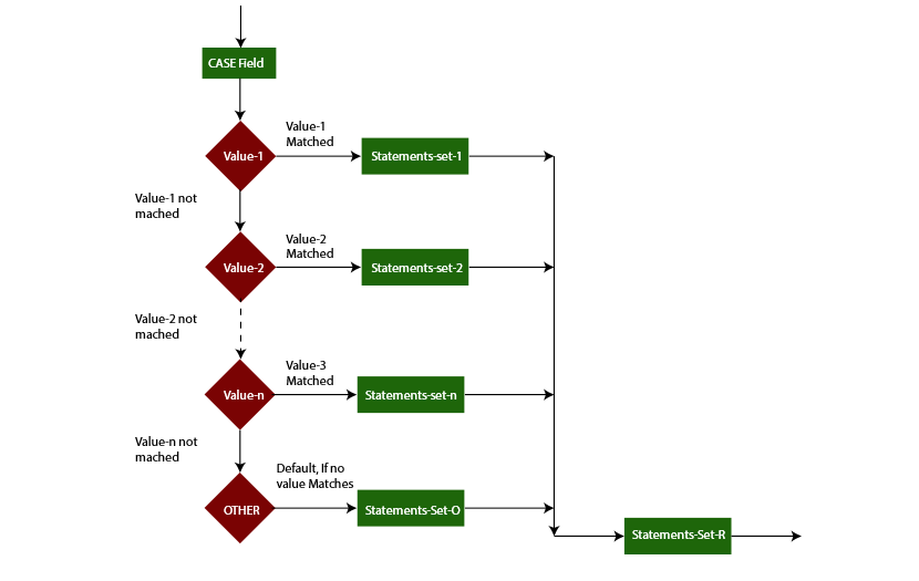 Case Statement Flow Diagram