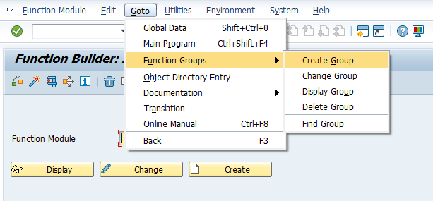 Function Group Creation Process