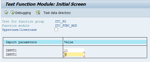 Function Module Execution Process