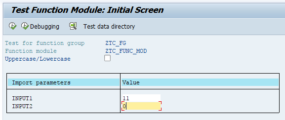 Function Module Execution Process