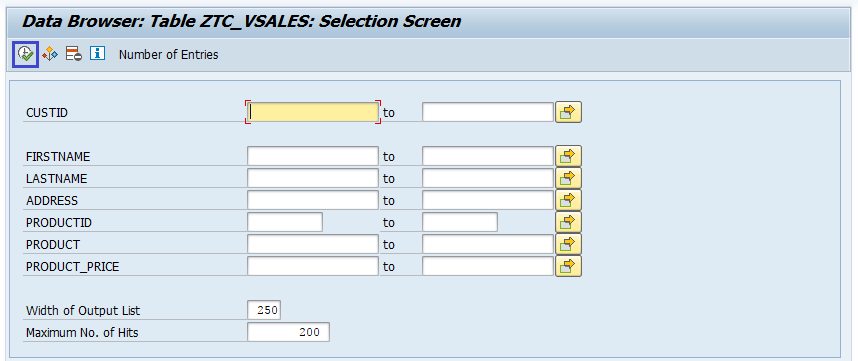 views in sap abap with example