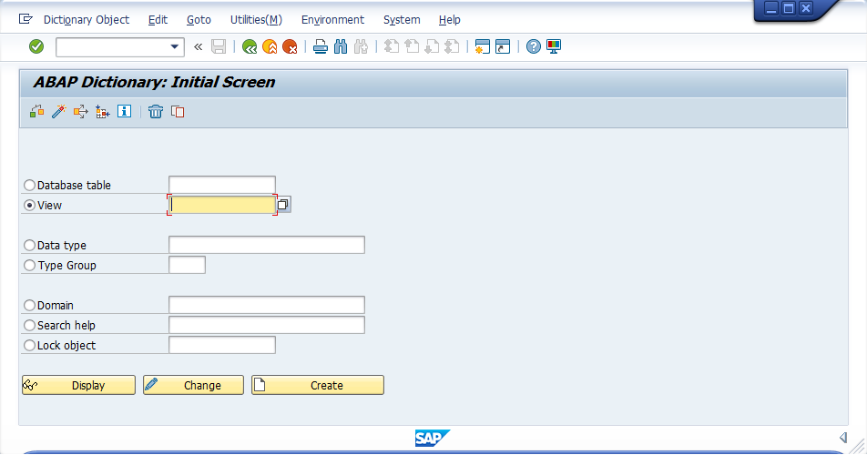 views in sap abap with example