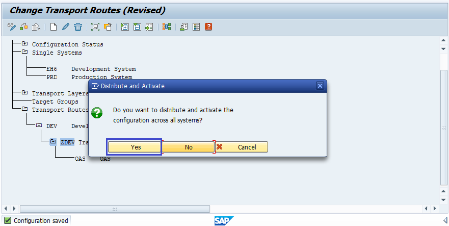 Configuring Transport Routes