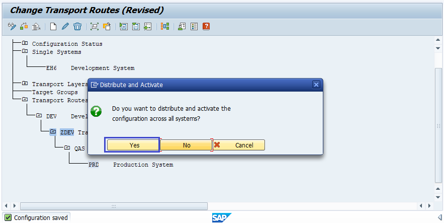 Configuring Transport Routes