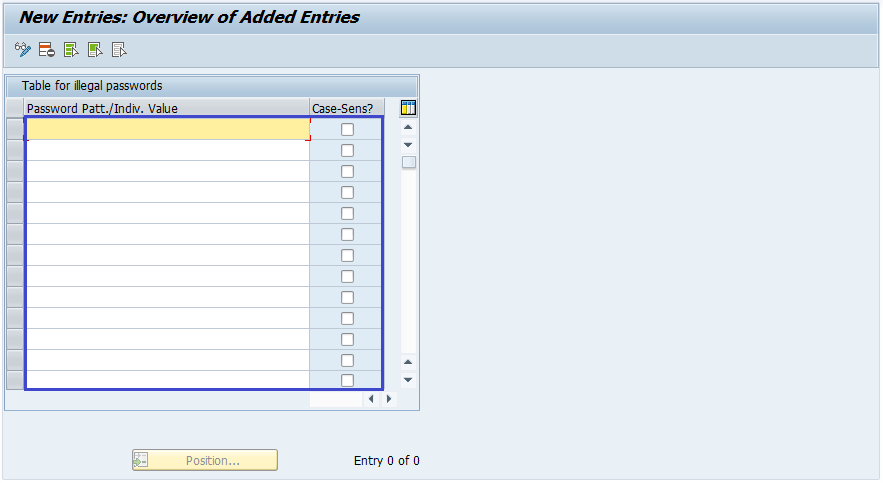 Password Restrictions