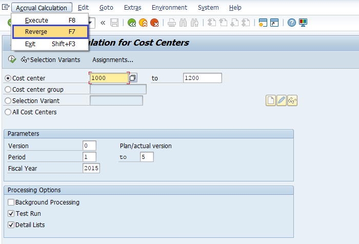 Accrual calculation