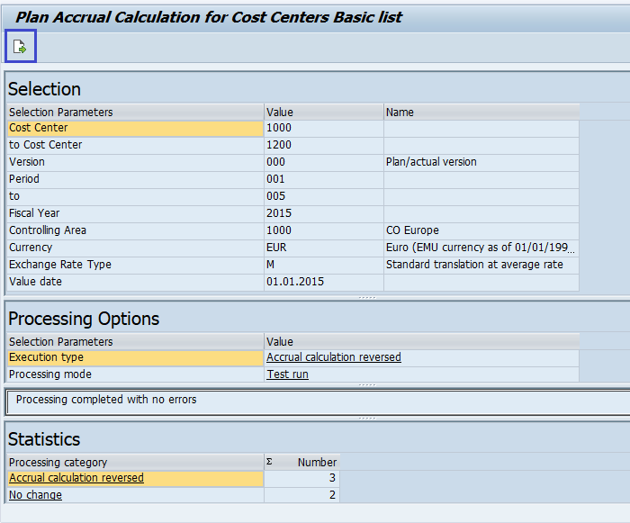 Accrual calculation