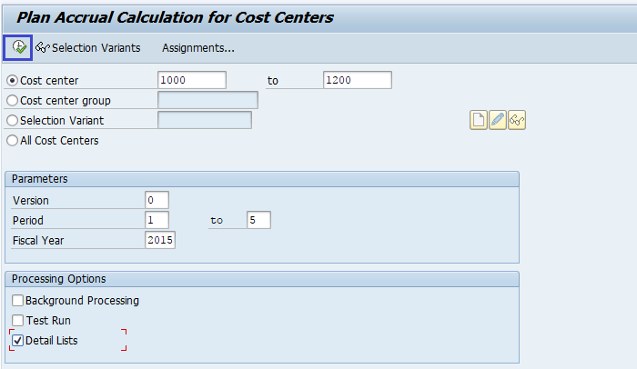 Accrual calculation