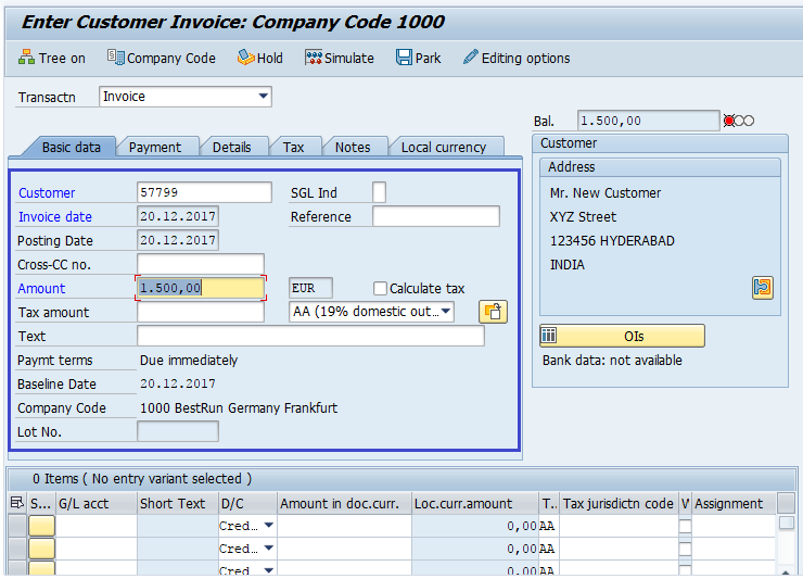 Post Sales Invoice