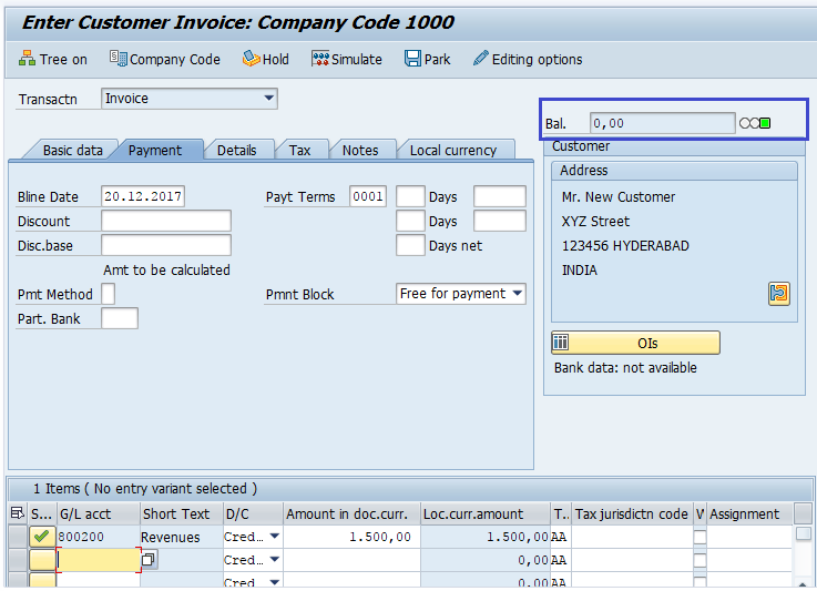 Post Sales Invoice