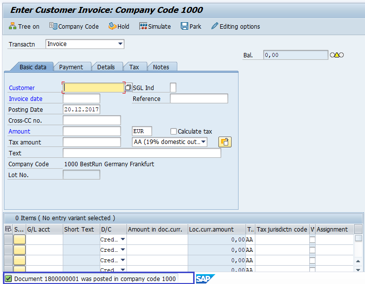 Post Sales Invoice