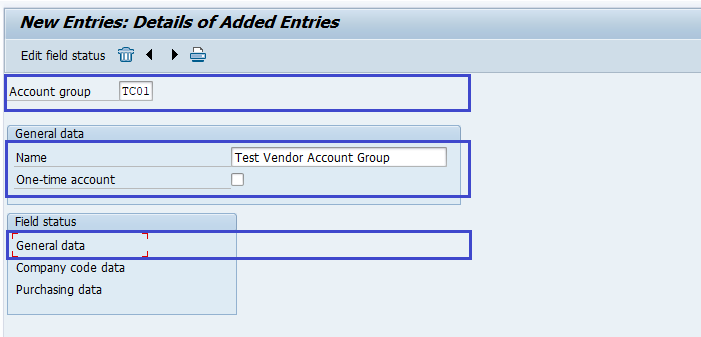 Vendor Acctount Group