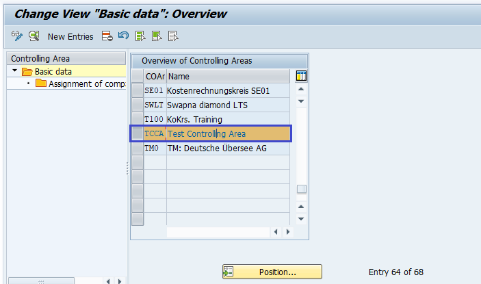 Assign Company Code to Controlling Area