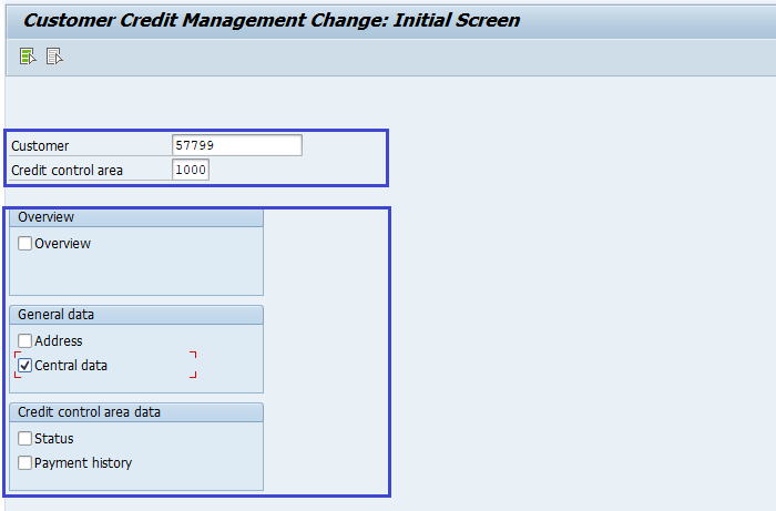 Customer Credit Control Area