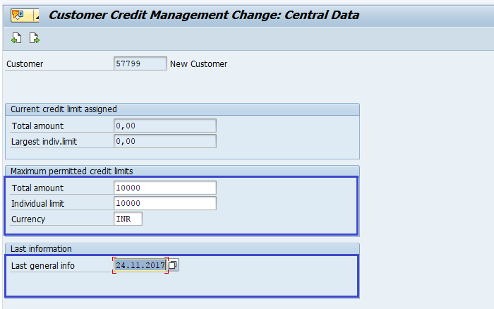 Customer Credit Control Area