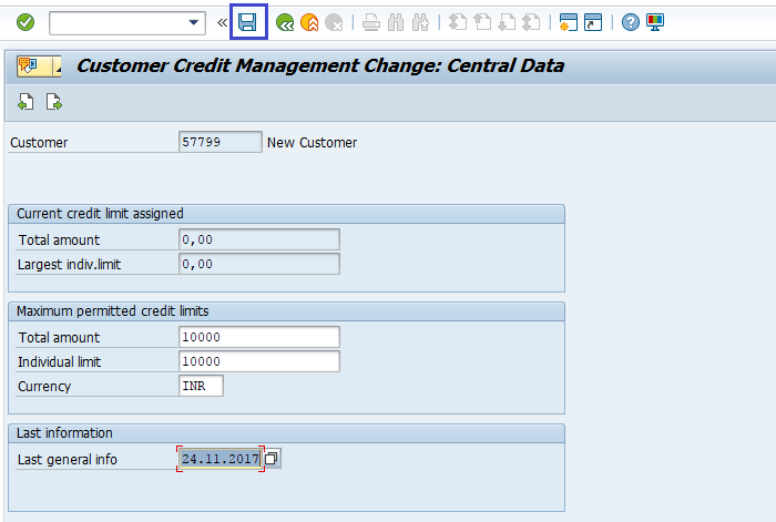 Customer Credit Control Area