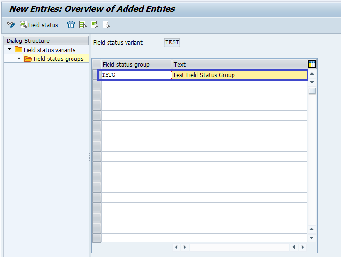 Field Status Variant and Field Status Group