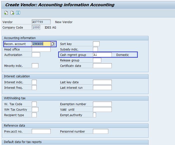 Create Vendor Master Data