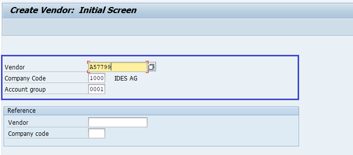 Create Vendor Master Data