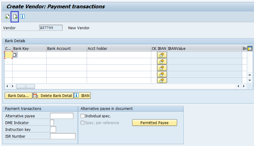 Create Vendor Master Data