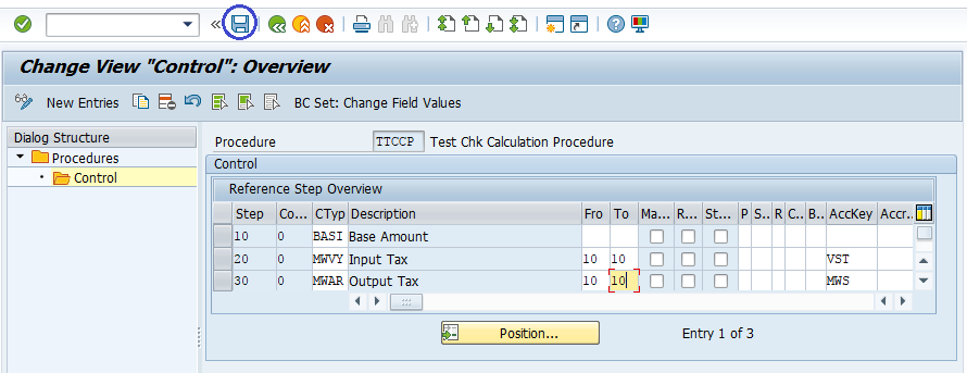 Check Calculation Procedure