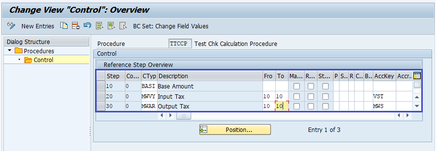 Check Calculation Procedure