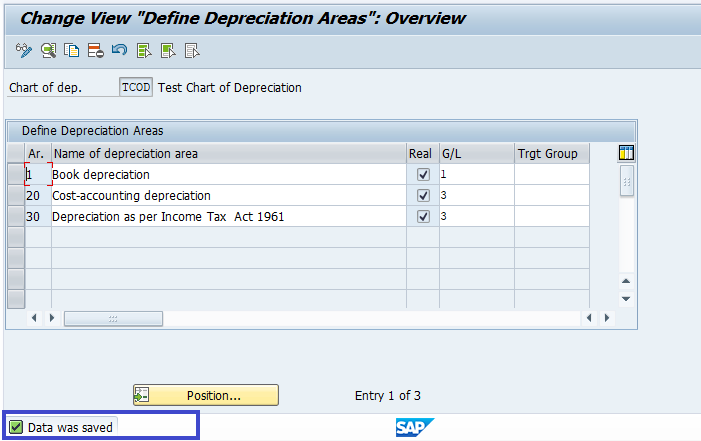 Depreciation Area