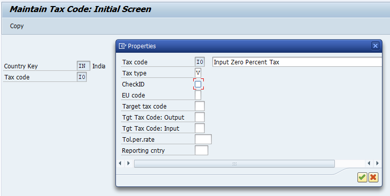 Assign Tax code to Non taxable transactions