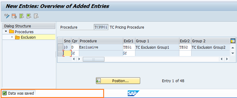 Condition Exclusion Group