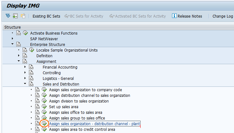 Assign Sales Organization Distribution Channel to Plant