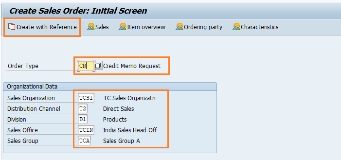 SAP SD Create Credit Memo