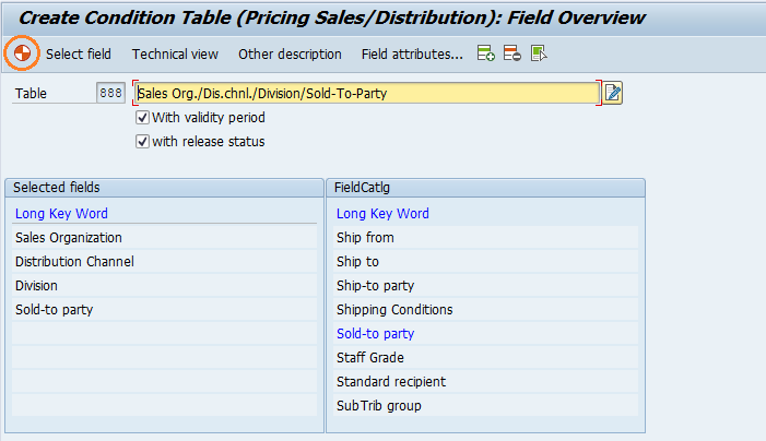 Define condition tables