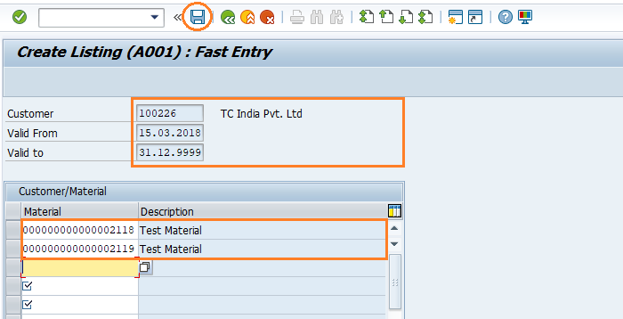 Material Exclusion and Inclusion or Listing