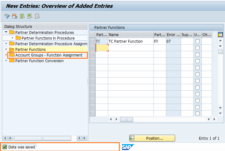 Create Partner Function