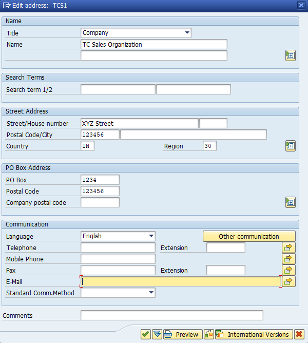 Define sales organization