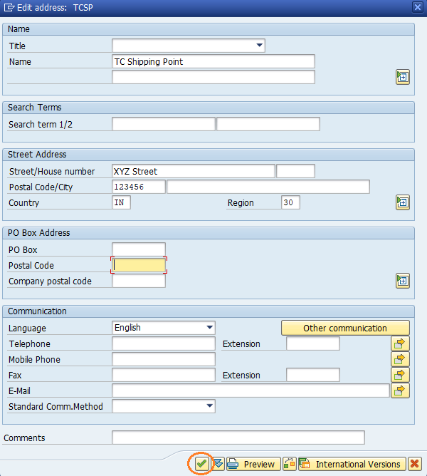 SAP SD Define shipping point