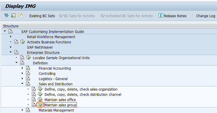 Define sales group