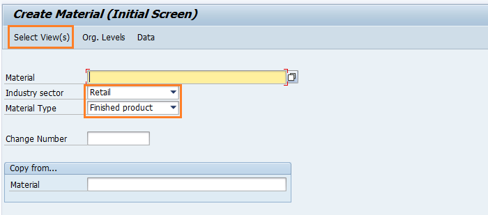 Create Material Master Data