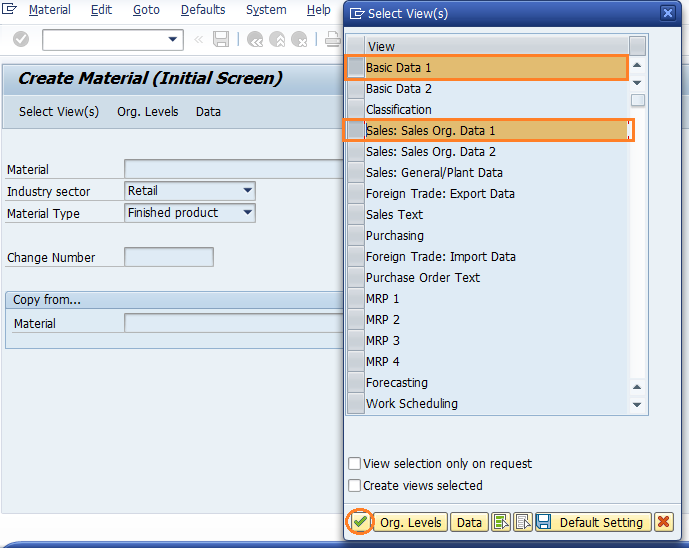 Create Material Master Data