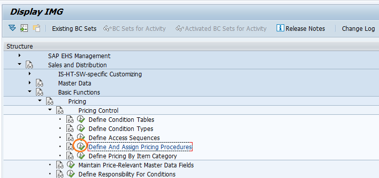 Define pricing procedure determination