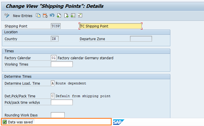 Define shipping point